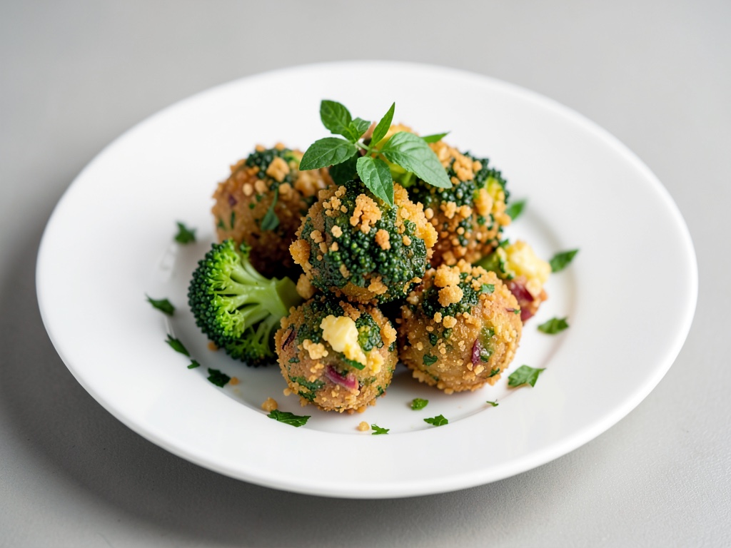 Polpette croccanti di broccoli e formaggio dall'air fryer