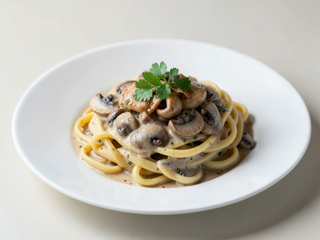 Cremige Champignon-Pasta aus der Heißluftfritteuse