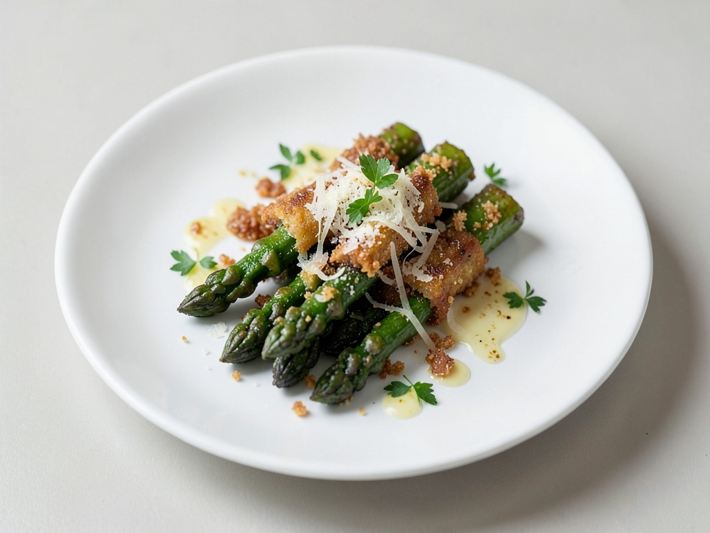 Asparago verde croccante con parmigiano nell'air fryer