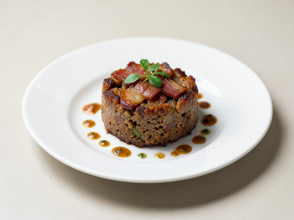 Crocante polpetta di carne e bacon in friggitrice ad aria