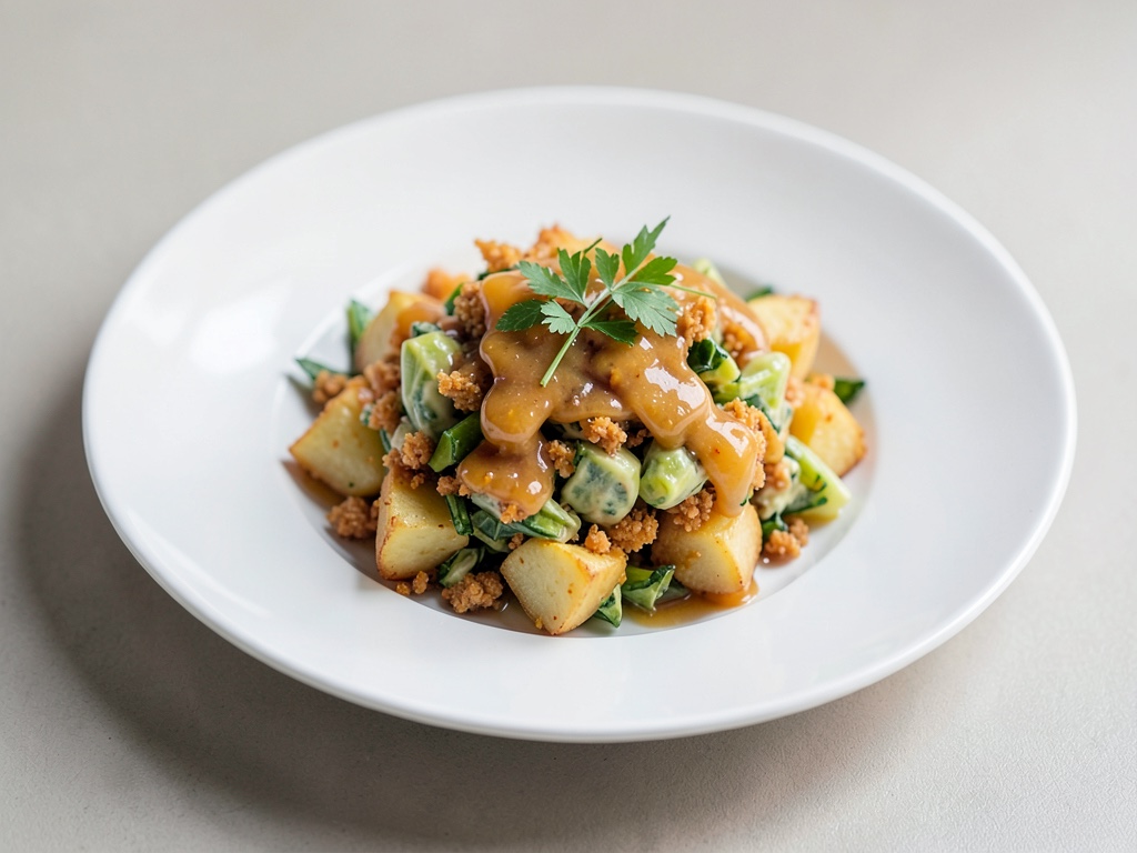 Insalata di patate croccante al miele e senf dall'air fryer