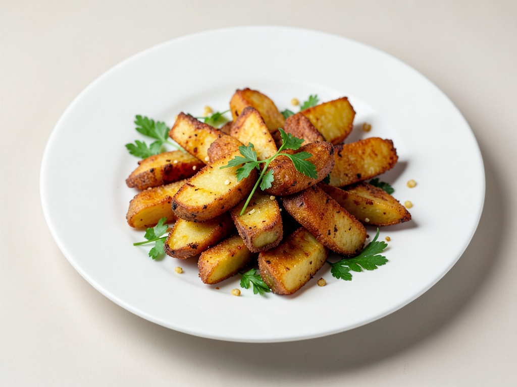 Carrés de pommes de terre croustillants au four à air chaud