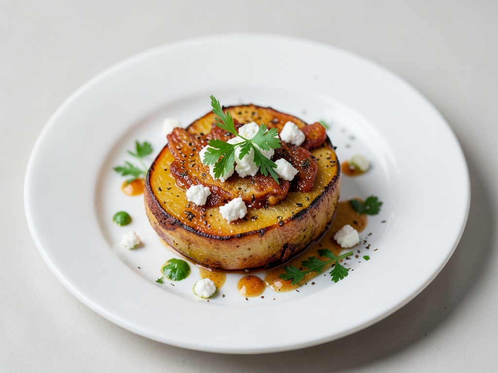 Zucca croccante con feta nell'air fryer