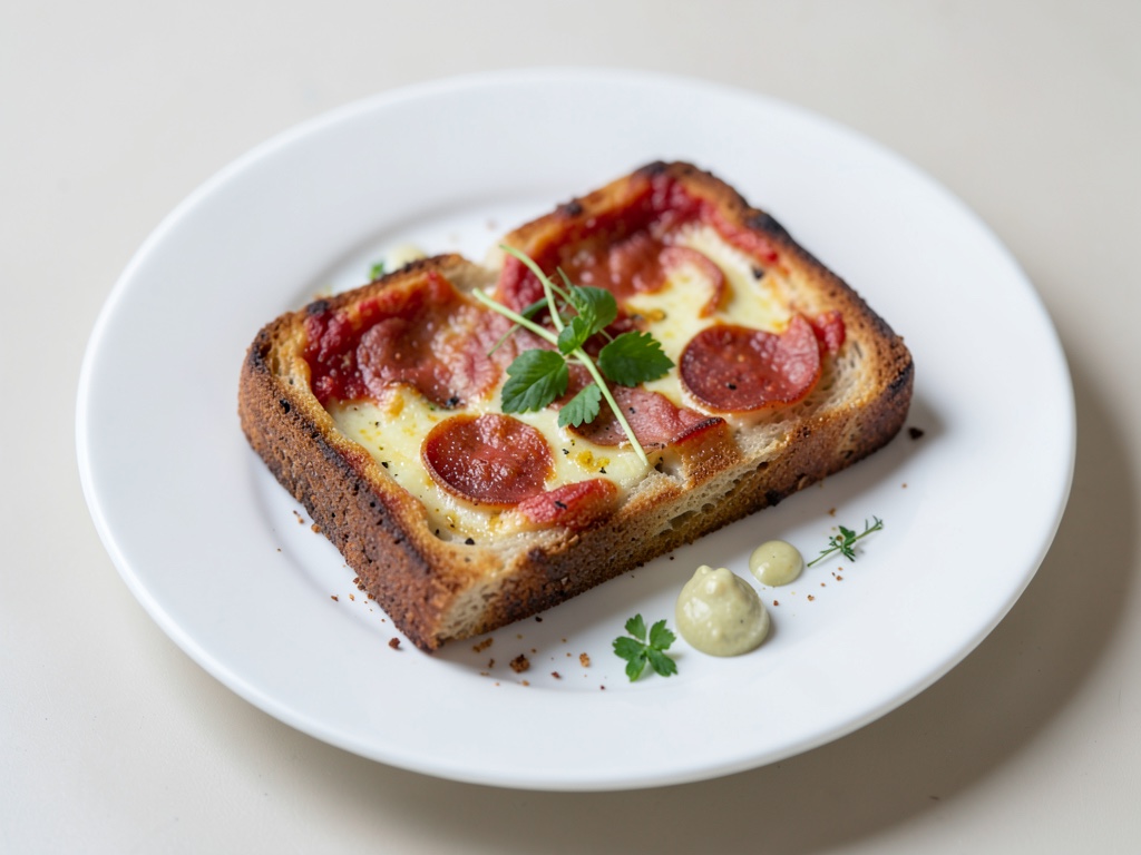Toast pizza croccante in friggitrice ad aria