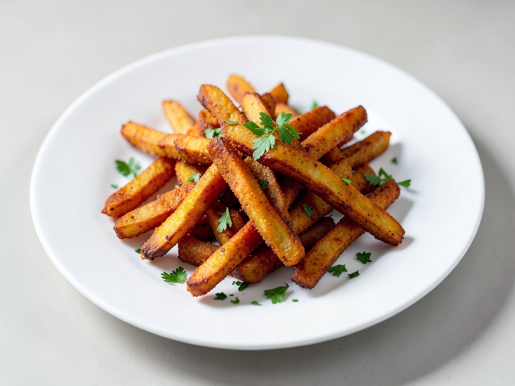 Frites croustillantes de patate douce à l'air fryer