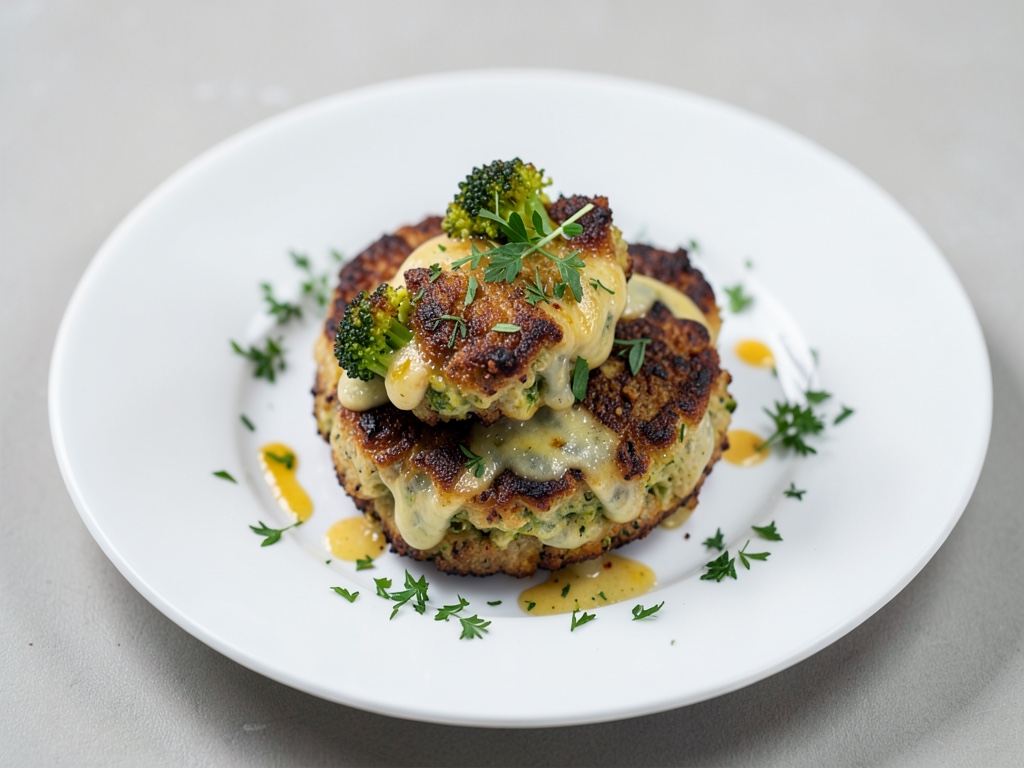 Crispy Broccoli Cheese Patties from the Air Fryer