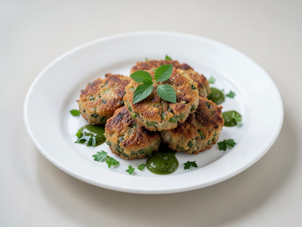 Polpette di piselli croccanti dall'air fryer