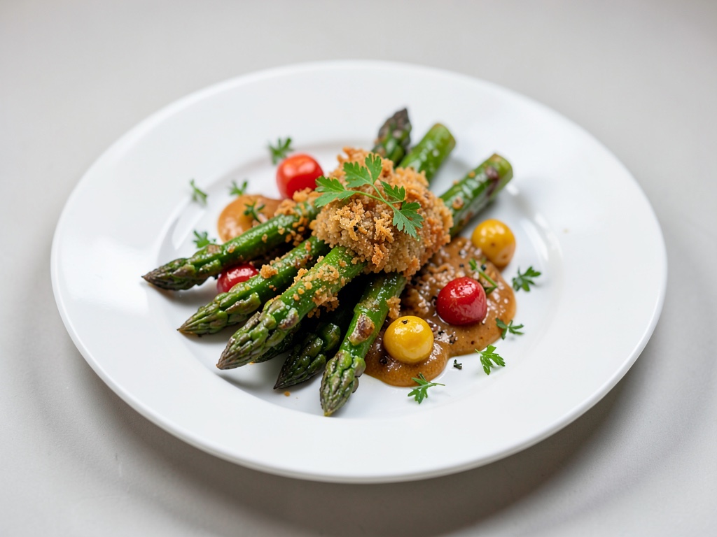 Asparago verde croccante dall'air fryer