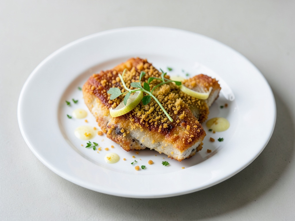 Filetti di pesce croccanti con crosta al limone in friggitrice ad aria