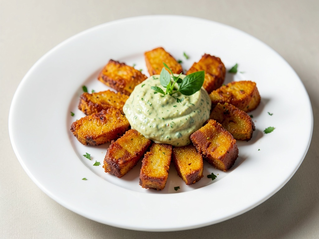 Wedge di patata dolce croccanti con crema di avocado
