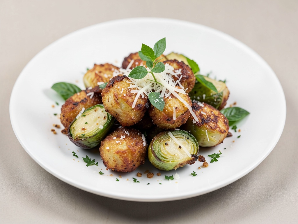 Crispy Brussels Sprouts with Parmesan from the Air Fryer