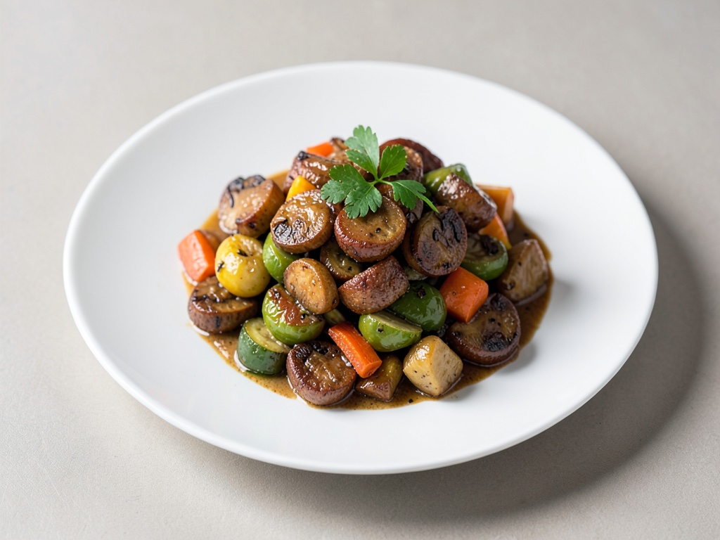 Verdure croccanti con funghi in friggitrice ad aria