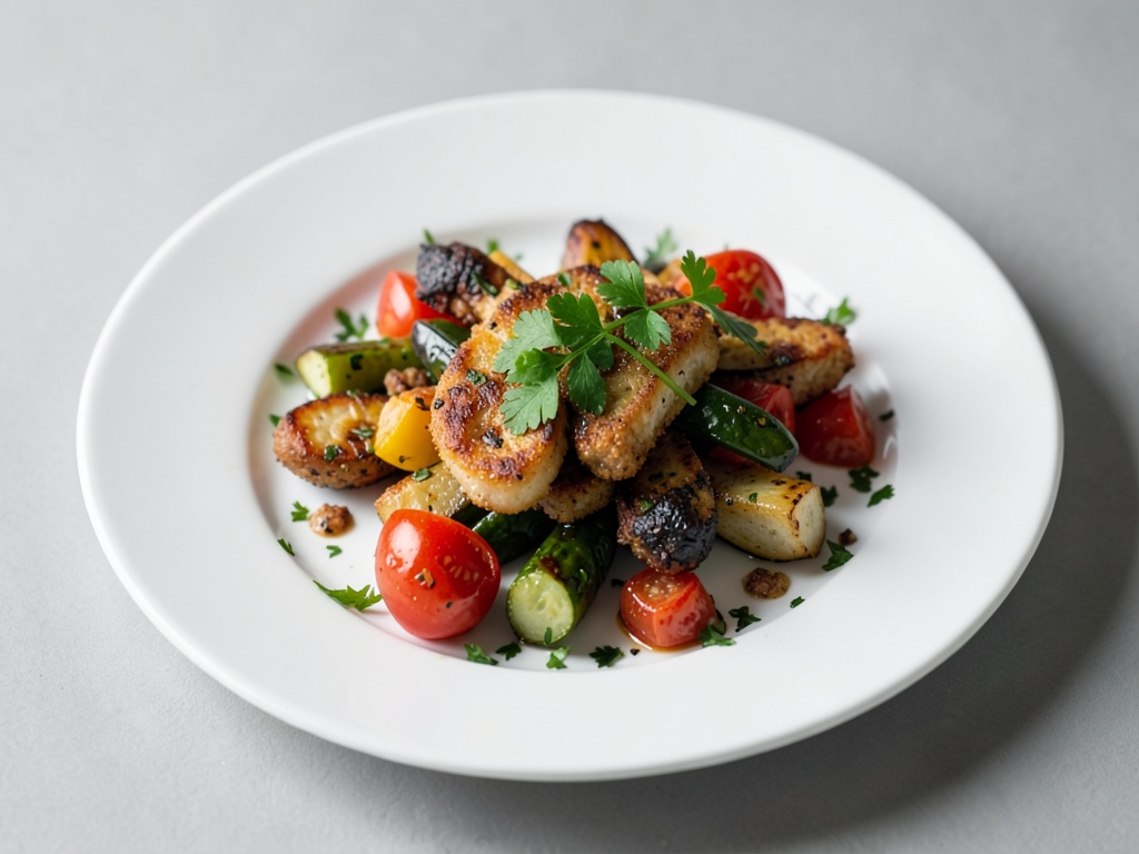 Verdure mediterran croccanti dall'air fryer