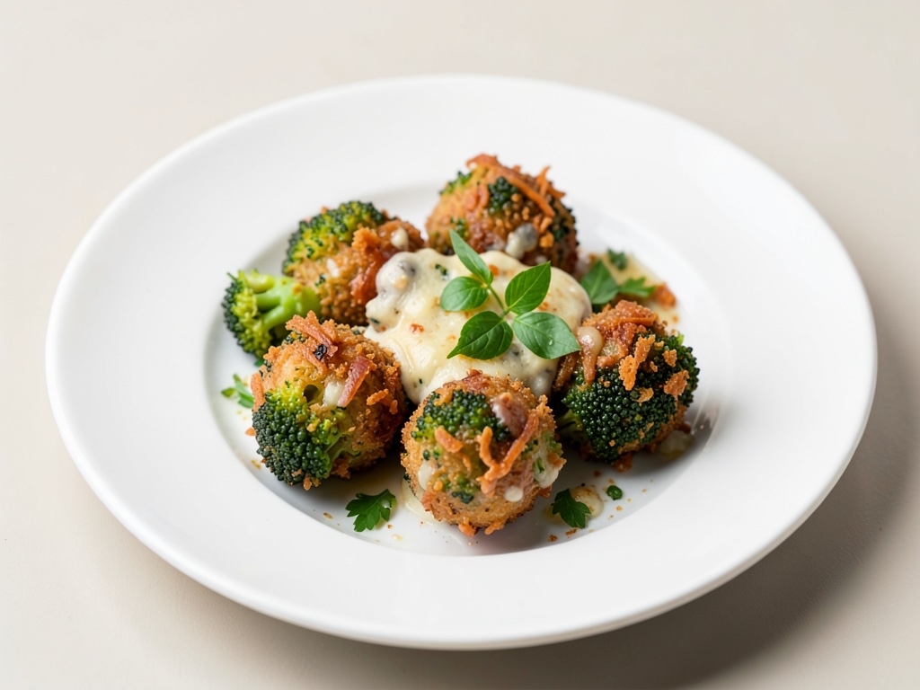 Polpette croccanti di broccoli e parmigiano nell'air fryer