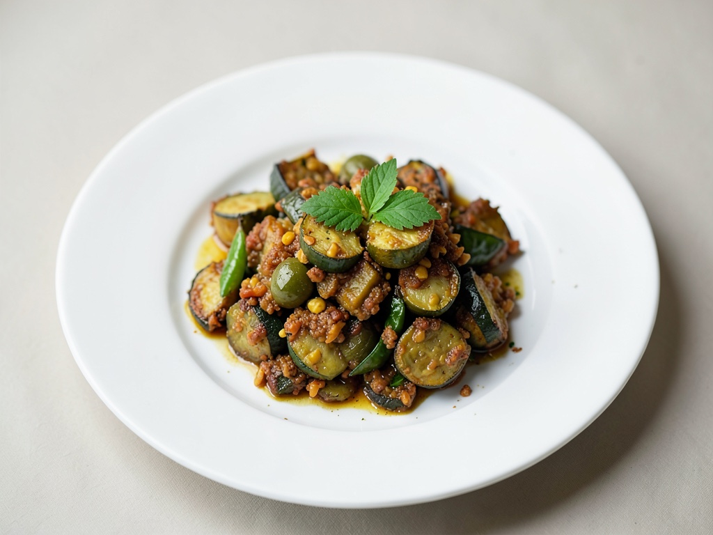 Verdure croccanti di Ratatouille dall'air fryer