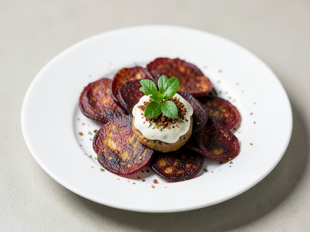 Chips di barbabietola rossa croccanti dall'air fryer