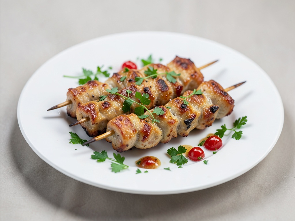 Spiedini croccanti di shish kebab dall'air fryer