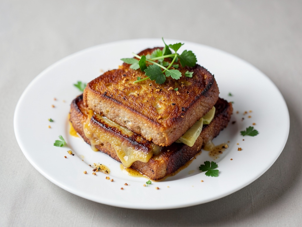 Toast Hawaii croccante in friggitrice ad aria