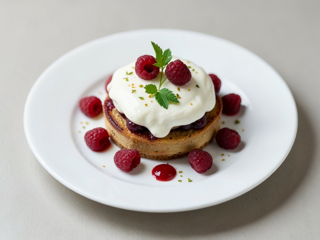 Yogurt Magdalena Rows with Raspberries