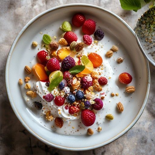 Joghurt mit Obst und Nüssen