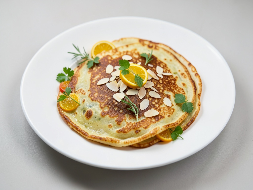 Lemon-Almond Crêpes with Orange