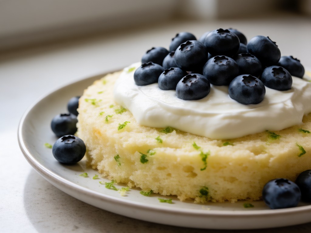 Limetten-Biskuit-Torte mit Beeren