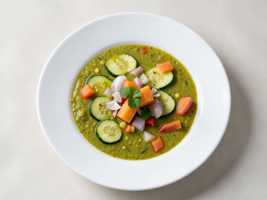 Sopa de calabacín y melón