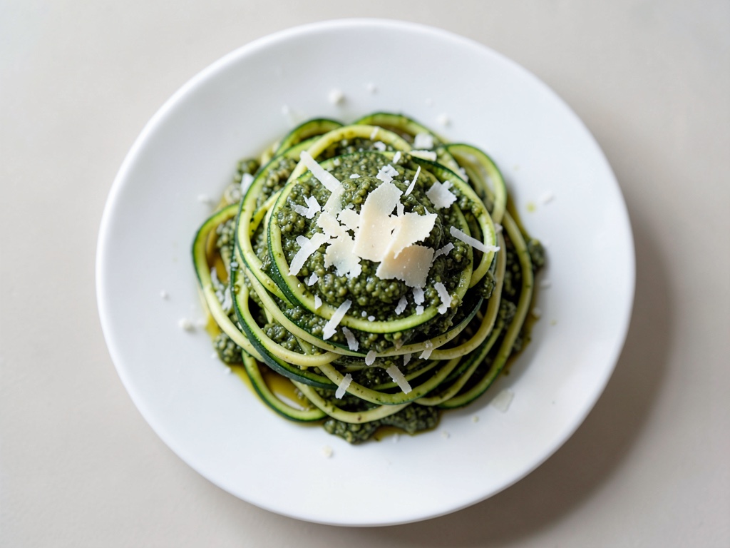 Zucchini-Nudeln mit Pesto
