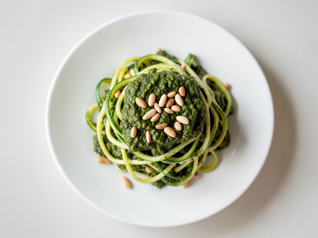 Zucchini-Nudeln mit Pesto