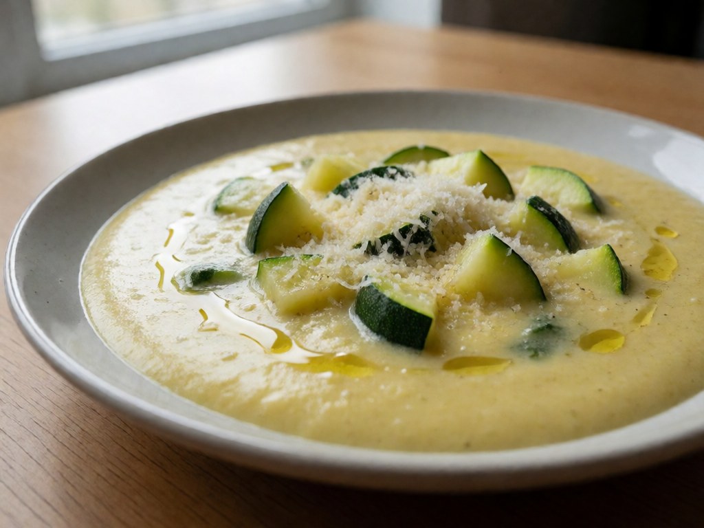 Zucchini-Polenta-Cremesuppe