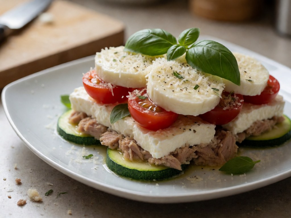 Zucchini-Ravioli-Lasagne mit Thunfisch