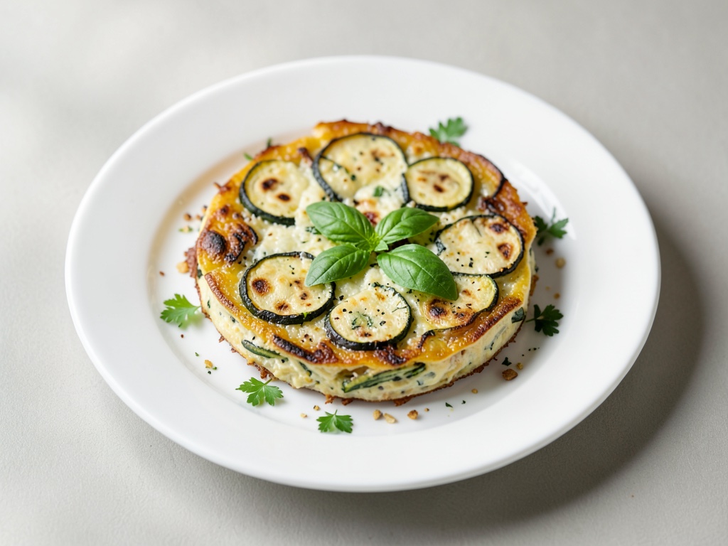 Frittata de calabacín y ricotta con albahaca