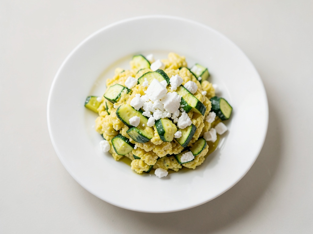 Revuelto de calabacín con feta
