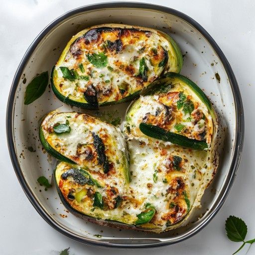 Gefüllte Zucchini-Cannelloni mit Mozzarella