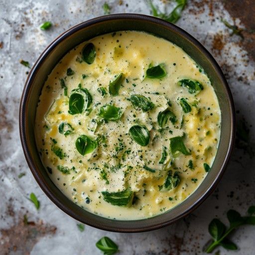 Creamy Zucchini-Spinach Stew with Polenta